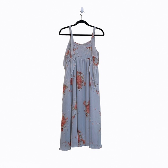 Free People Floral-Print Chiffon Midi Dress - Picture 8 of 10